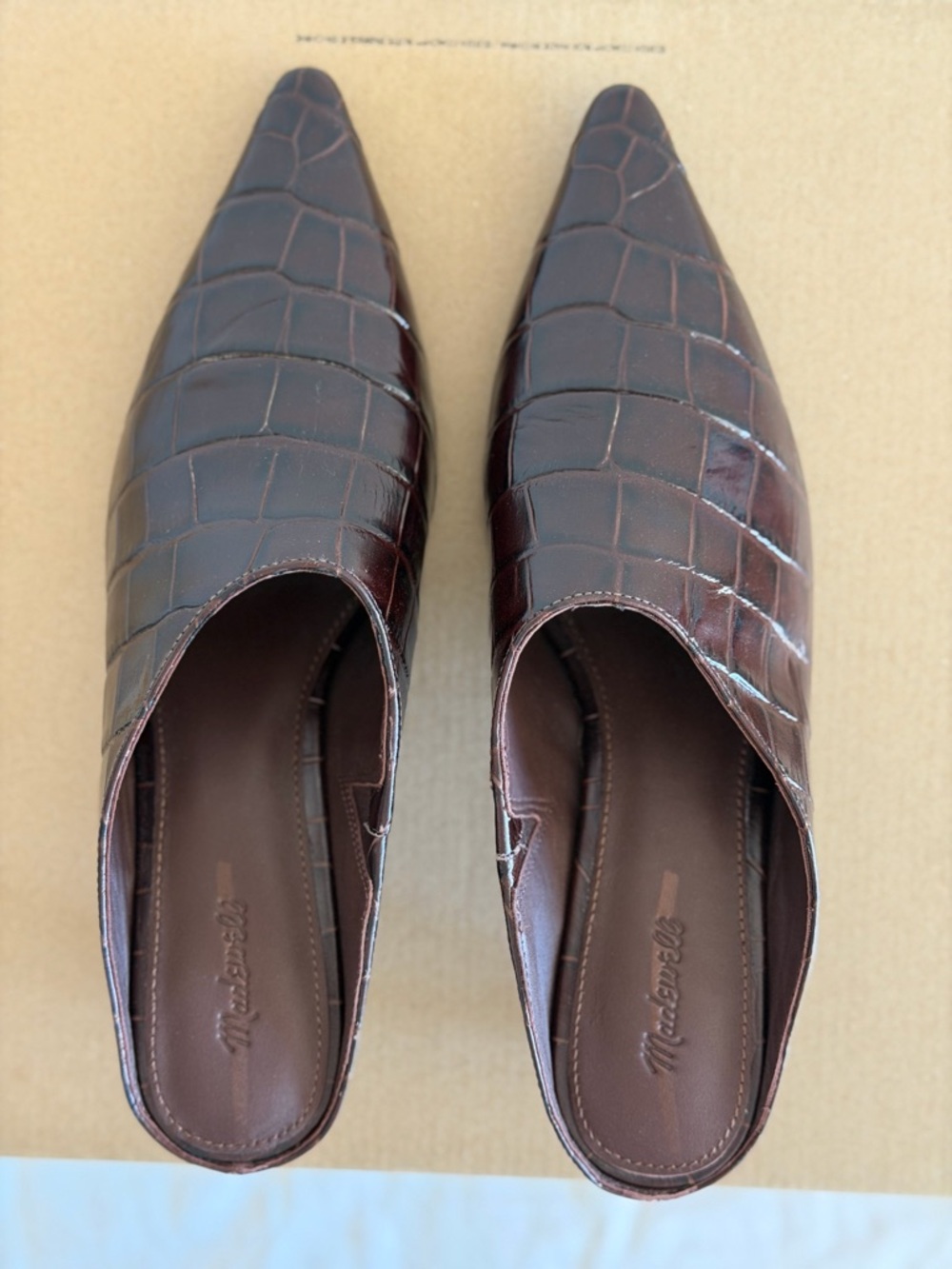 Madewell The Emilie Heeled Mule in Chocolate Raisin, Size 9 - Picture 5 of 10